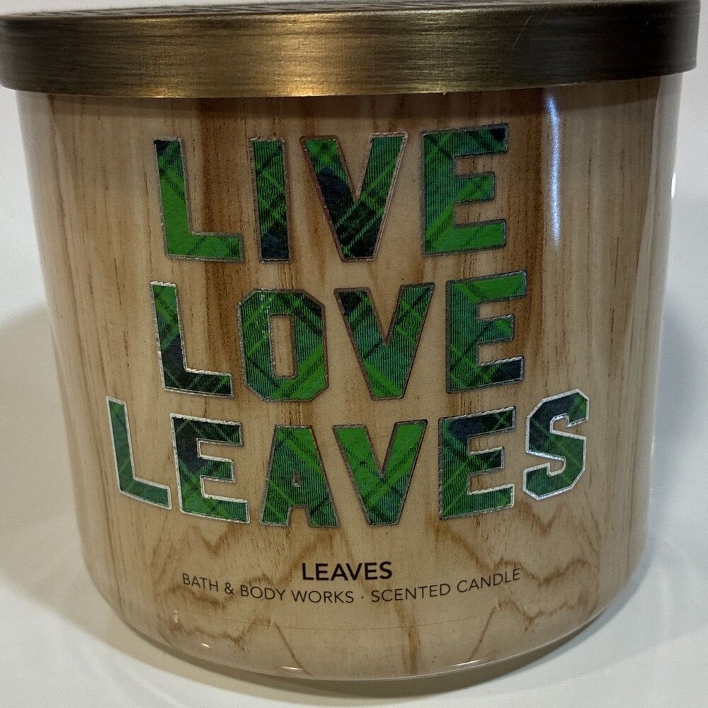 Bath & Body Works Live Love Leaves Scented 3-Wick Jar Candle 14.5oz